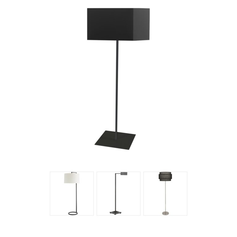 Dainolite Maine Square Metal Floor Lamp