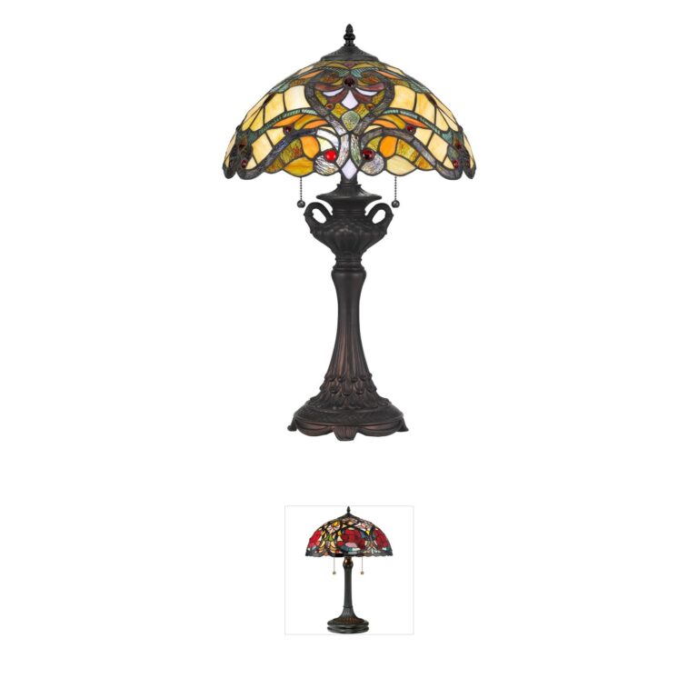 CAL Lighting Tiffany Collection Resin Table Lamp
