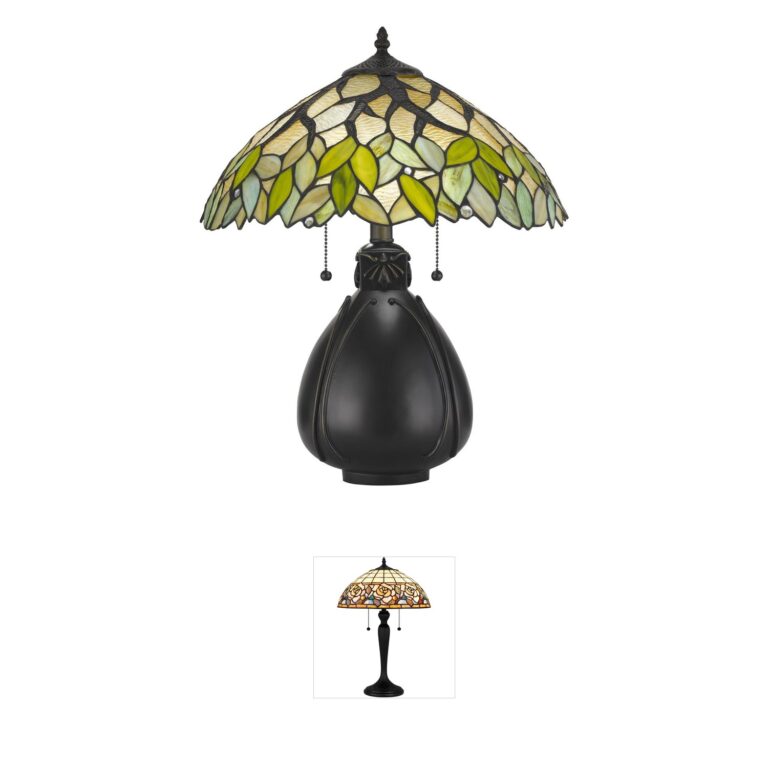 CAL Lighting Tiffany Collection Resin Table Lamp