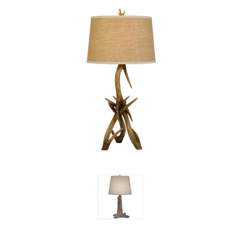 CAL Lighting Drummond Antler Resin Table Lamp