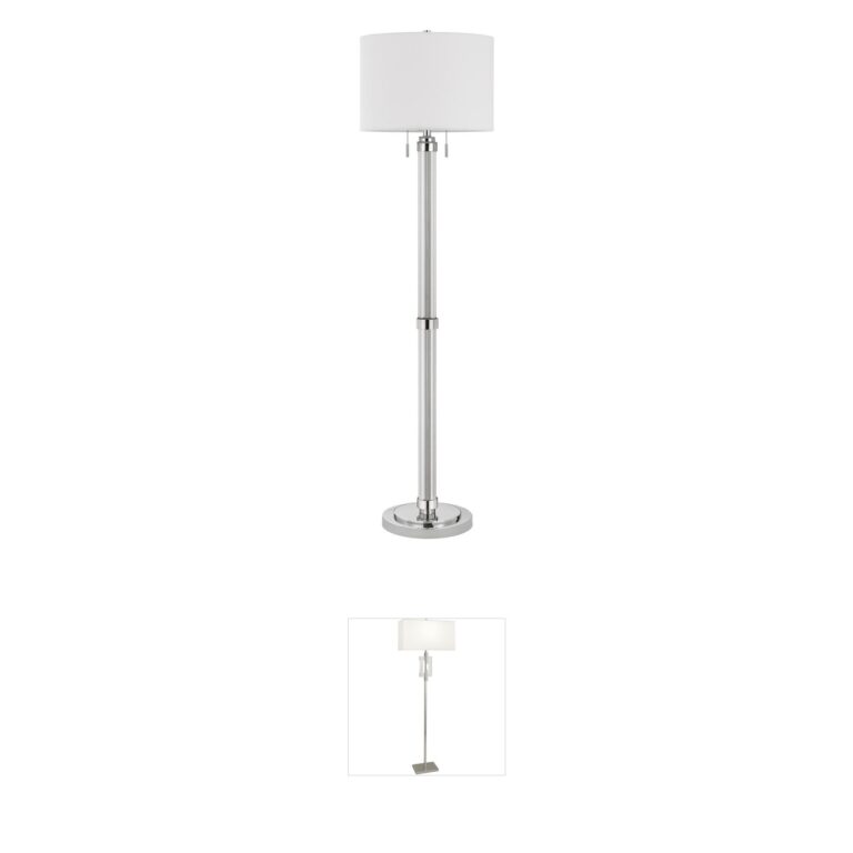 CAL Lighting Montilla Brushed Steel Floor Lamp