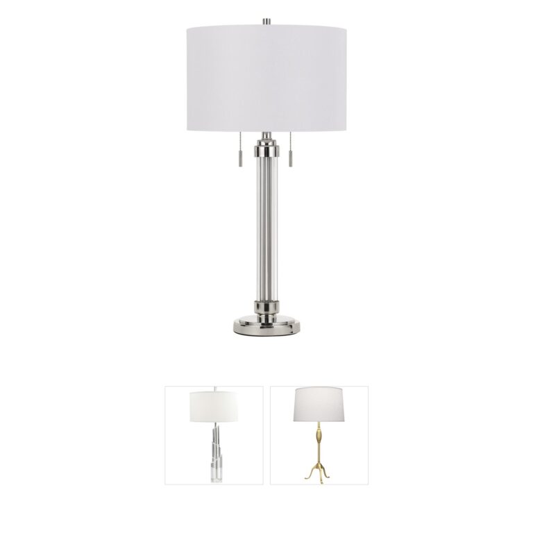 CAL Lighting Montilla Brushed Steel Table Lamp