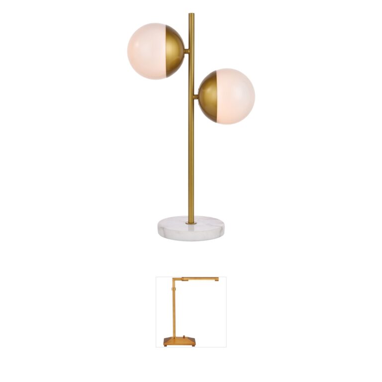 Living District Eclipse Brass & Glass Table Lamp