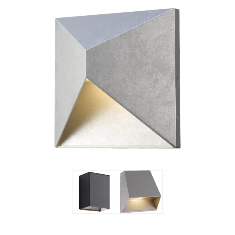 Living District Olympos Silver Outdoor LED Wall Sconce