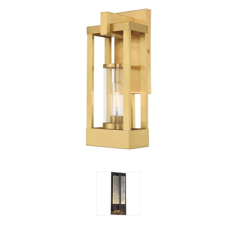 Livex Lighting Delancey Solid Brass Outdoor Wall Lantern