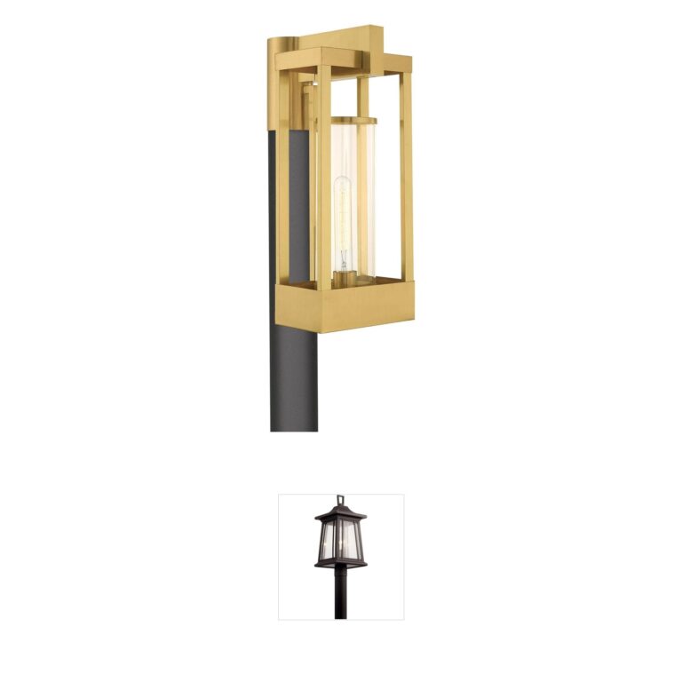 Livex Lighting Delancey Solid Brass Outdoor Post Light