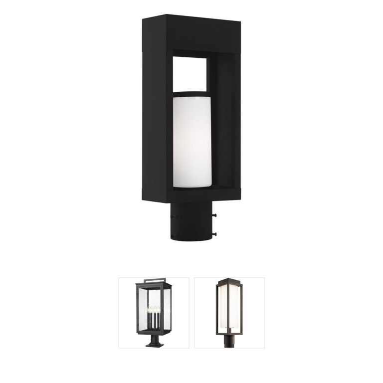 Livex Lighting Bleecker Solid Brass Outdoor Post Lantern