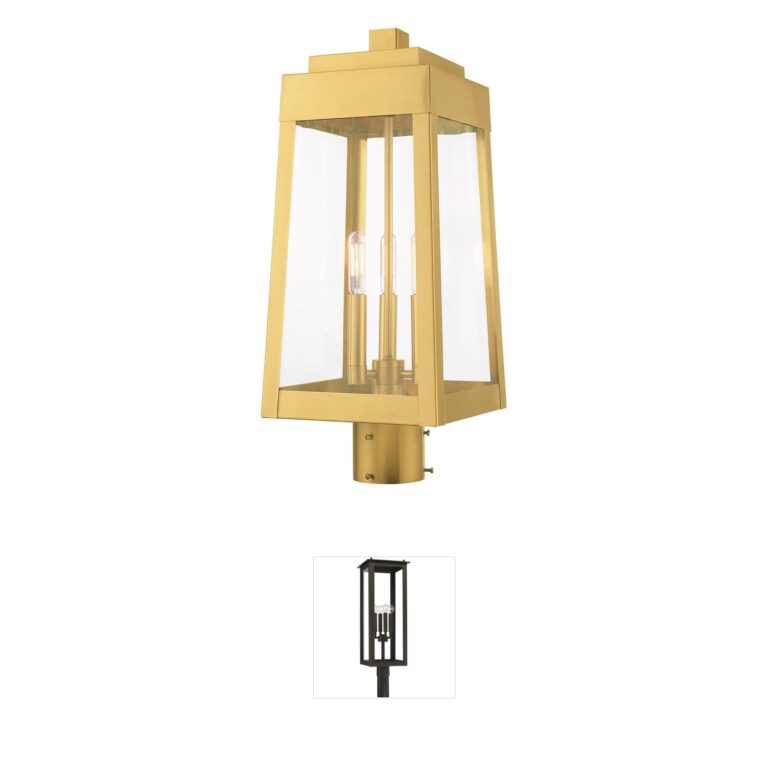 Livex Lighting Oslo Solid Brass Post Lantern