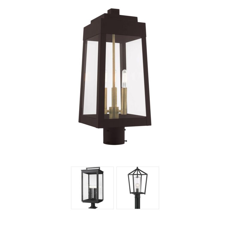 Livex Lighting Oslo Bronze Solid Brass Outdoor Post Light