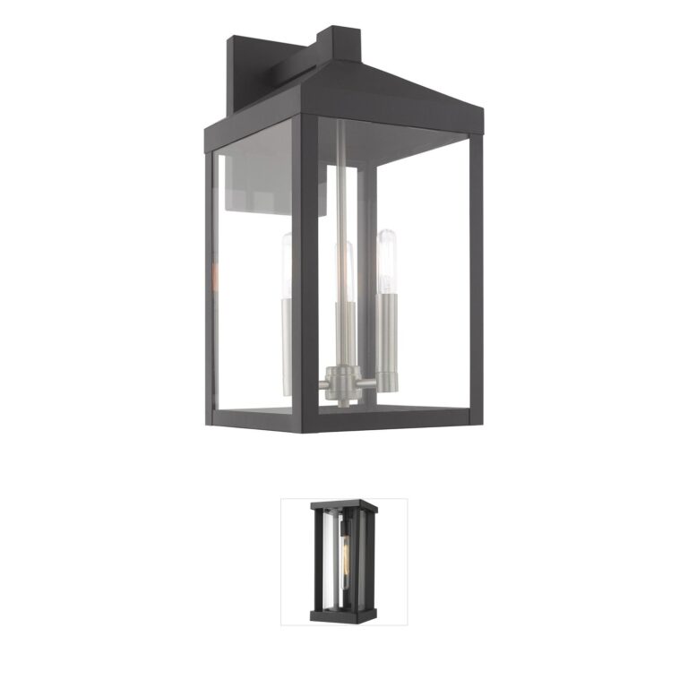 Livex Lighting Nyack Collection Solid Brass Outdoor Wall Light