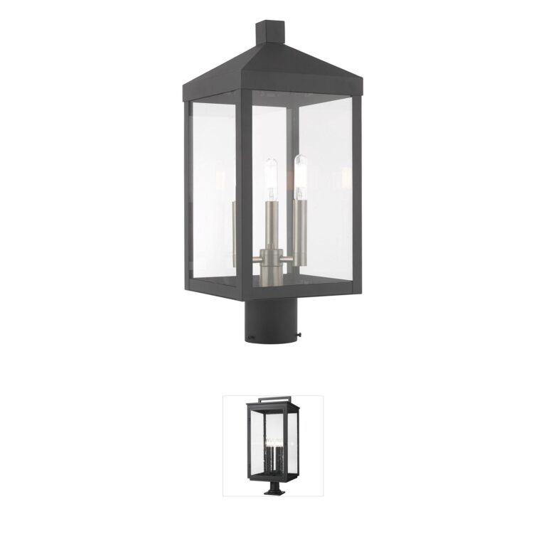 Livex Lighting Nyack Solid Brass Post Lantern