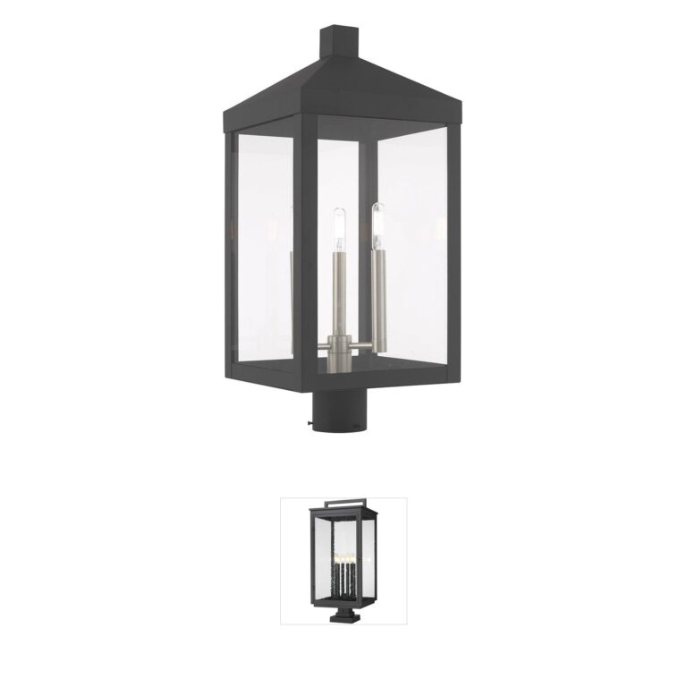 Livex Lighting Nyack Solid Brass Post Lantern