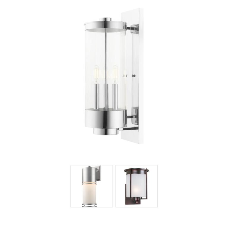 Livex Lighting Hillcrest Polished Chrome Outdoor Wall Lantern