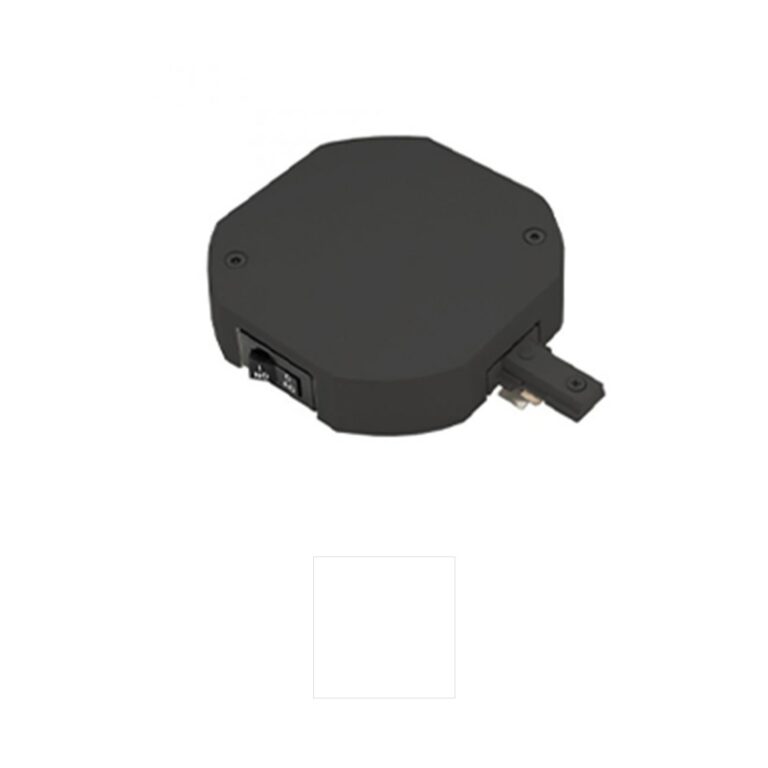 WAC Lighting H Track 5A Current Limiter Octagonal Live End Power Feed in Black