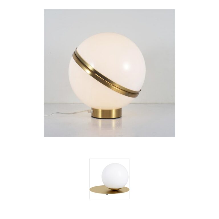 Bethel International Canada Gold Metal and White Acrylic Table Lamp