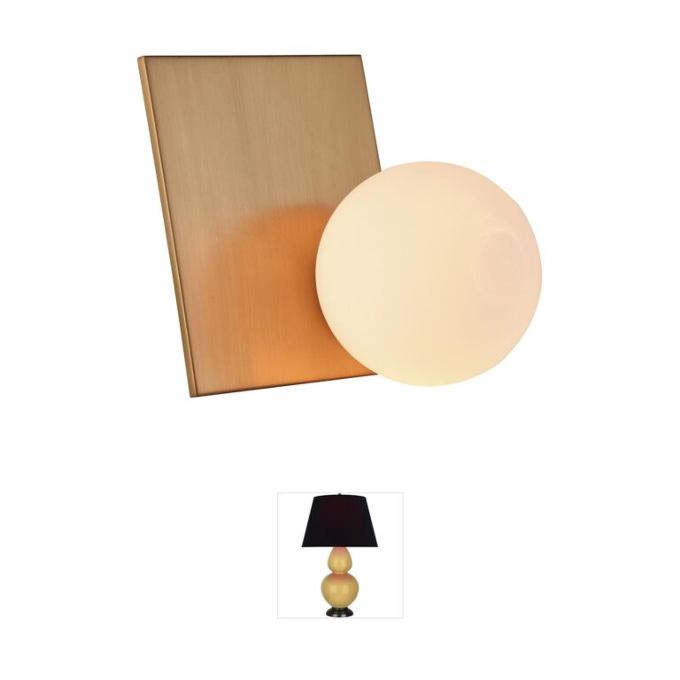 Bethel International Canada Gold Table Lamp with Milk White Globe