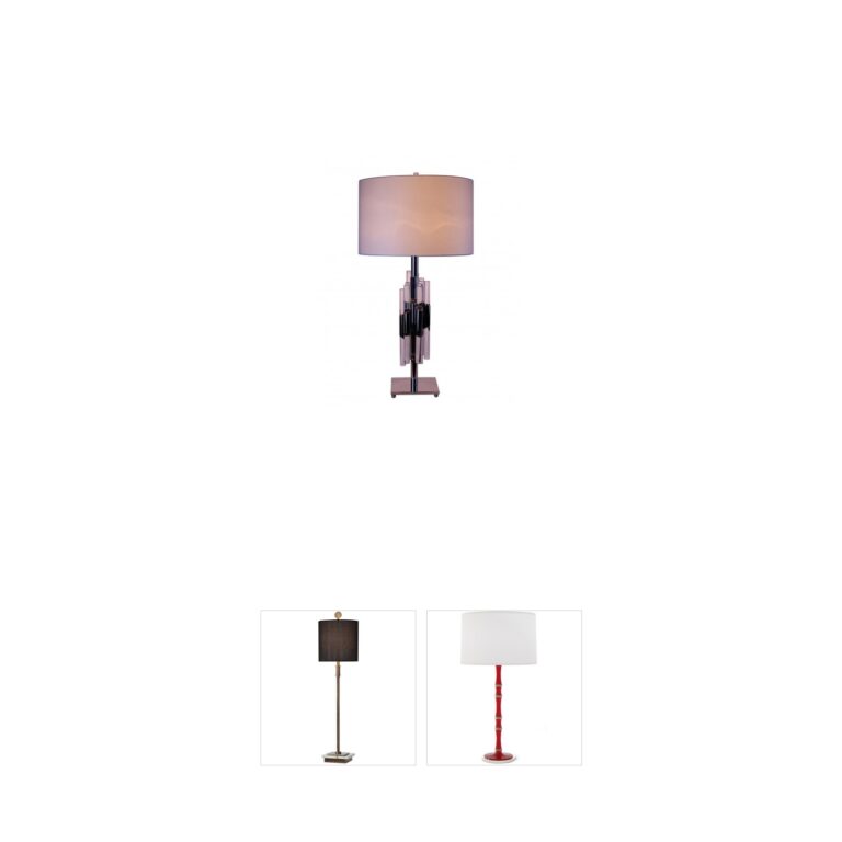 Bethel International Canada Collection Polished Nickel Table Lamp