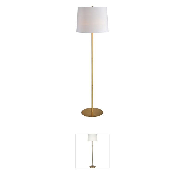 Renwil Radison Antique Brass Iron Floor Lamp