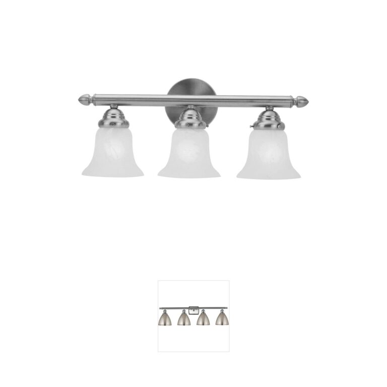 Livex Lighting Neptune Collection 3-Light Brushed Nickel Vanity Light