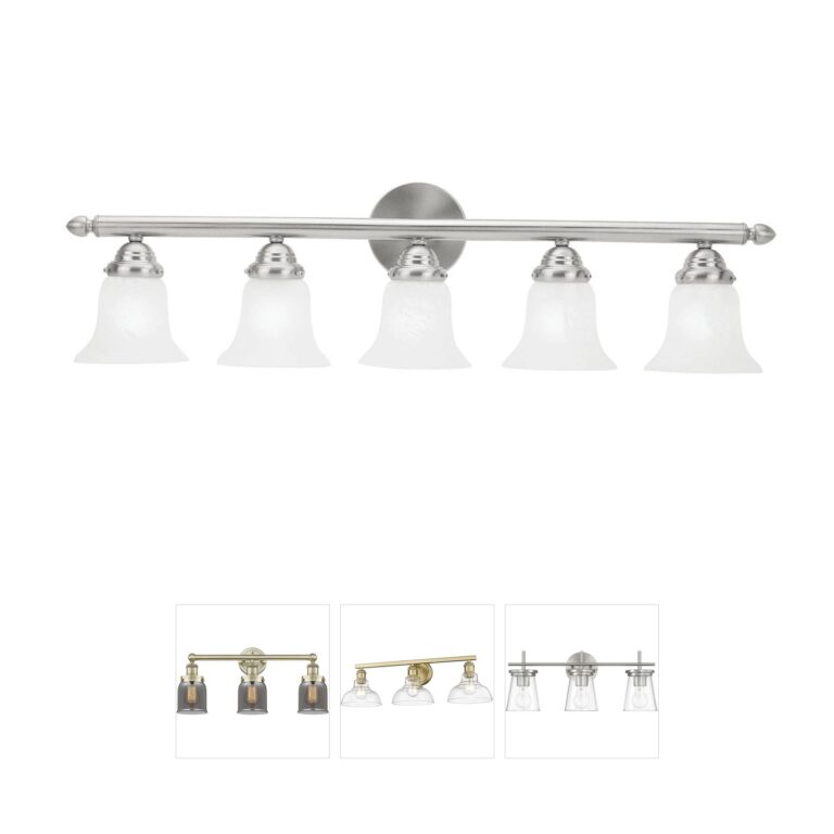 Livex Lighting Neptune Collection 5-Light Brushed Nickel Vanity Light