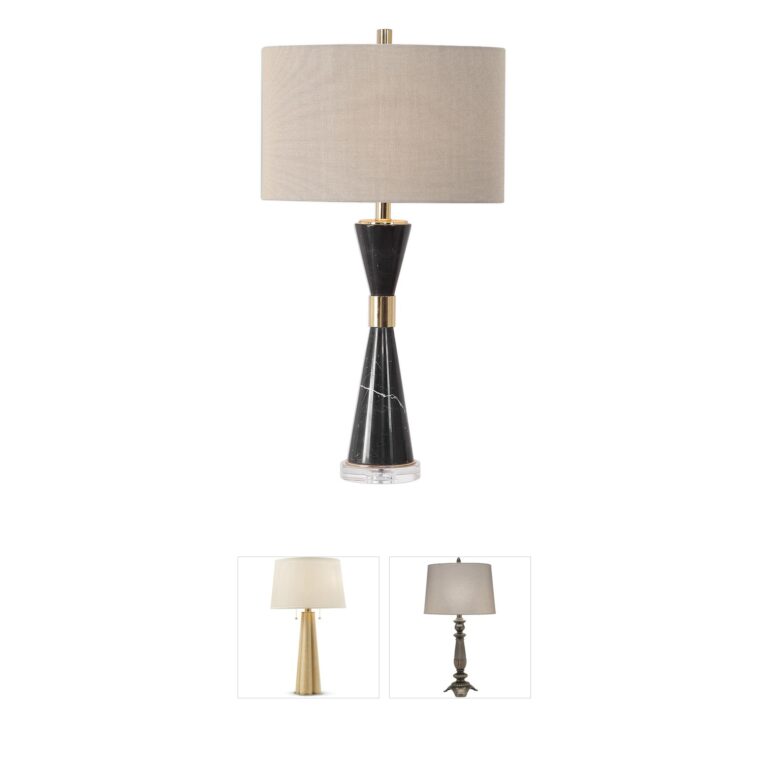 Uttermost Alastair Black Marble & Gold Table Lamp