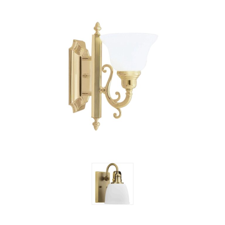 Livex Lighting French Regency Polished Brass Vanity Light