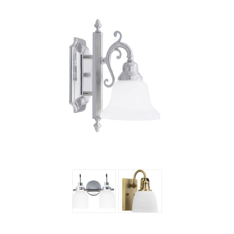 Livex Lighting French Regency Polished Chrome Vanity Light