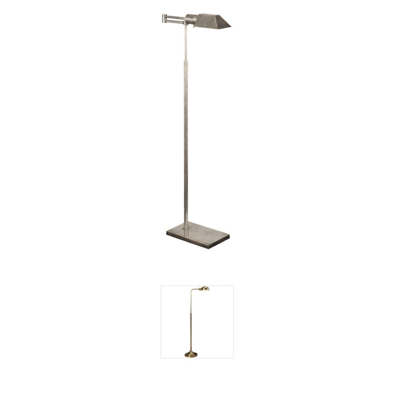 Visual Comfort Signature Collection Studio Swing Arm Floor Lamp in Antique Nickel
