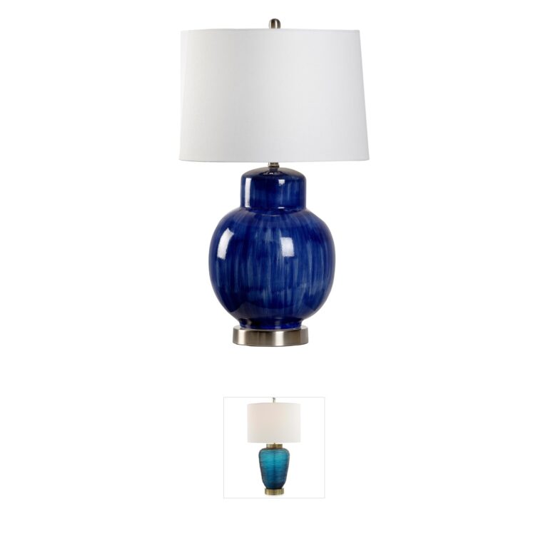 Wildwood MarketPlace Cobalt Blue Glaze Ceramic Table Lamp