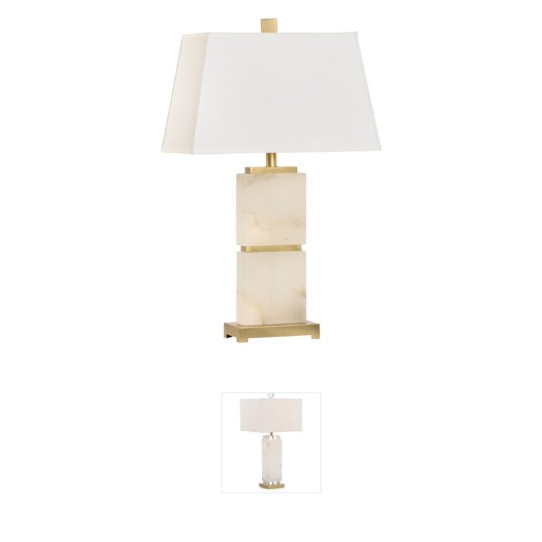 Wildwood Wildwood Alabaster Table Lamp in Natural White