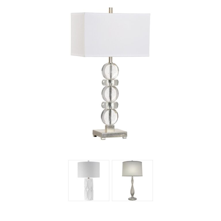 Wildwood Wildwood Clear Bubble Glass Modern Table Lamp