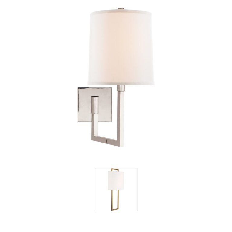Visual Comfort Signature Collection Barbara Barry Aspect Polished Nickel Articulating Wall Sconce