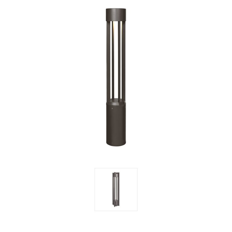 Visual Comfort Modern Collection Sean Lavin Turbo 41-Inch Black LED Outdoor Bollard