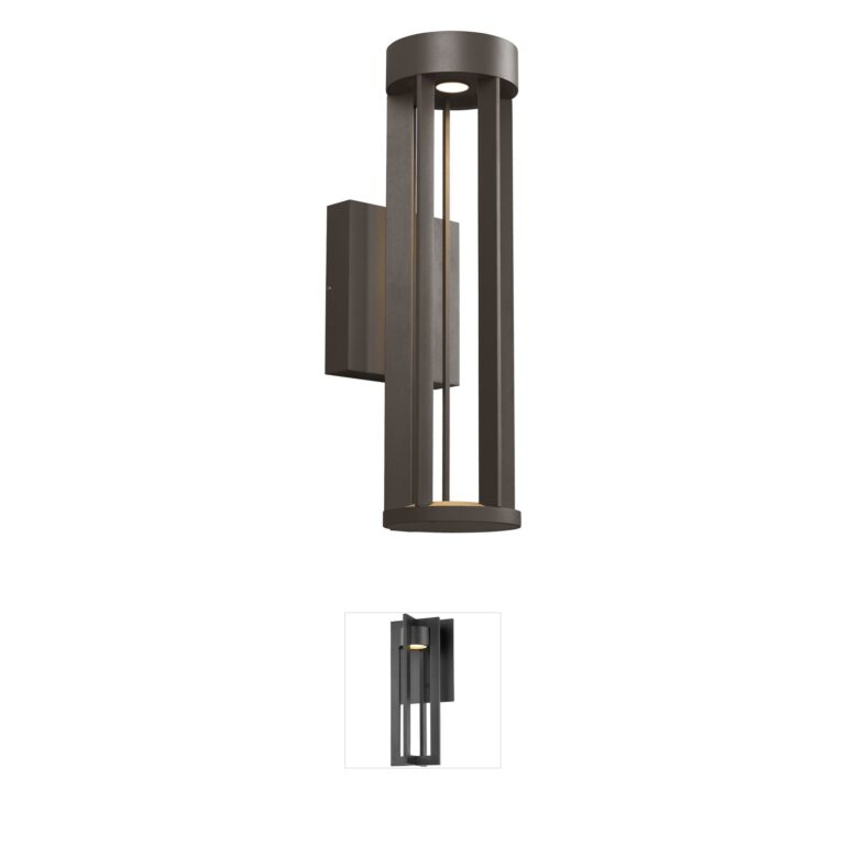 Visual Comfort Modern Collection Sean Lavin Turbo 18-Inch LED Outdoor Wall Light in Black