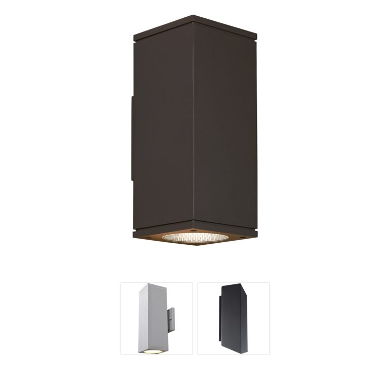 Visual Comfort Modern Collection Sean Lavin Tegel 12" Black Die-Cast Aluminum Outdoor Wall Light