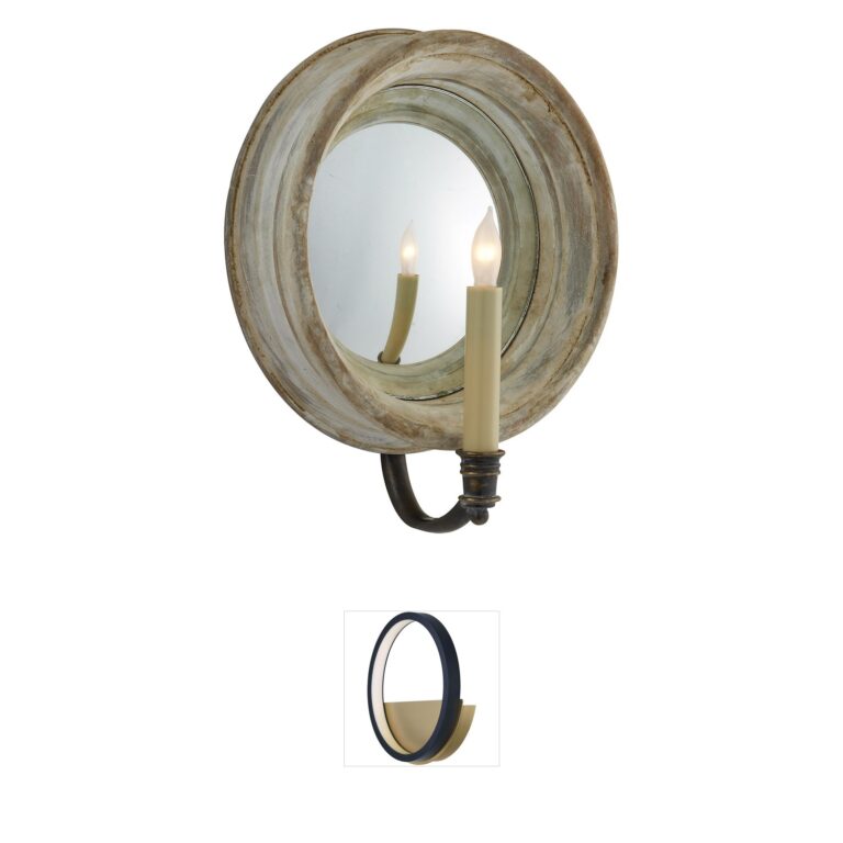 Visual Comfort Signature Collection Chapman & Myers Chelsea Ref Old White Reflection Sconce