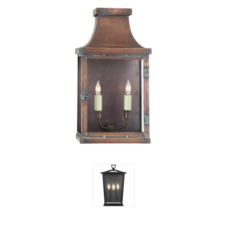 Visual Comfort Signature Collection Chapman & Myers Bedford Natural Copper Outdoor Lantern