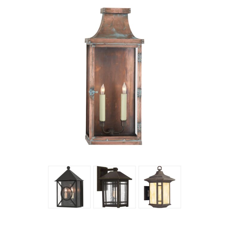 Visual Comfort Signature Collection Chapman & Myers Bedford Natural Copper Outdoor Wall Lantern
