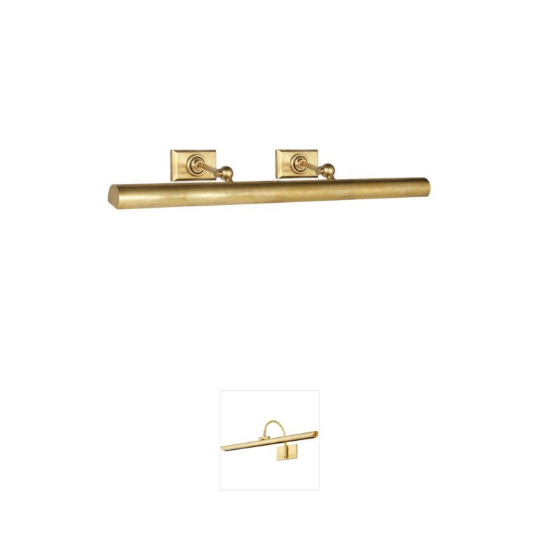 Visual Comfort Signature Collection Chapman & Myers Cabinet Maker 30-Inch Brass Picture Light