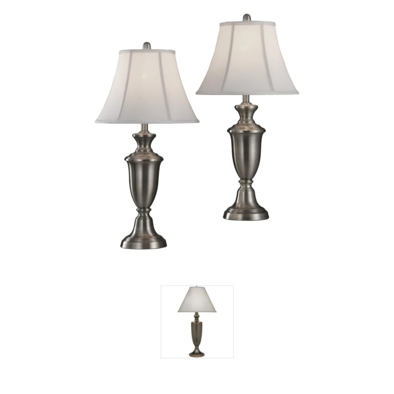 StyleCraft Home Collection Signature Brushed Steel Table Lamp