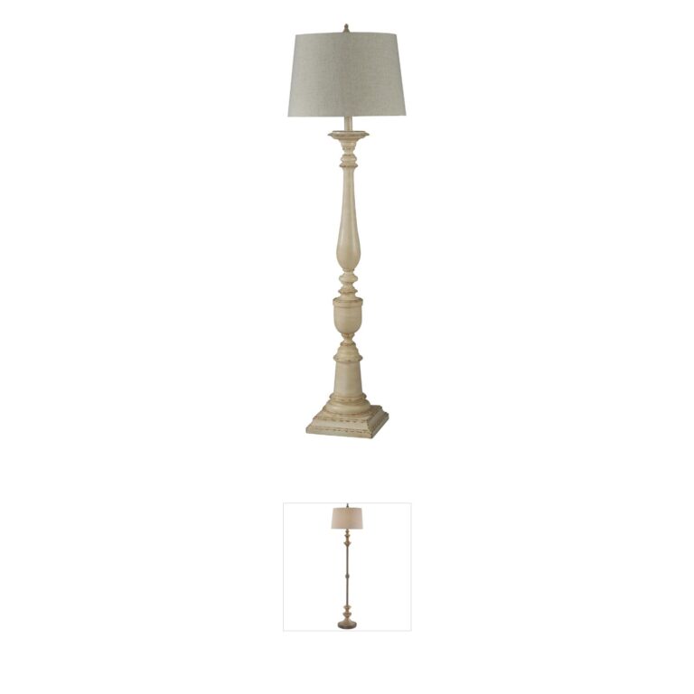 StyleCraft Home Collection Bourgault Antiqued Avignon Beige Floor Lamp