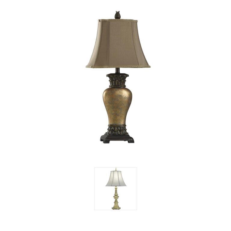StyleCraft Home Collection Signature Brown & Bronze Transitional Table Lamp