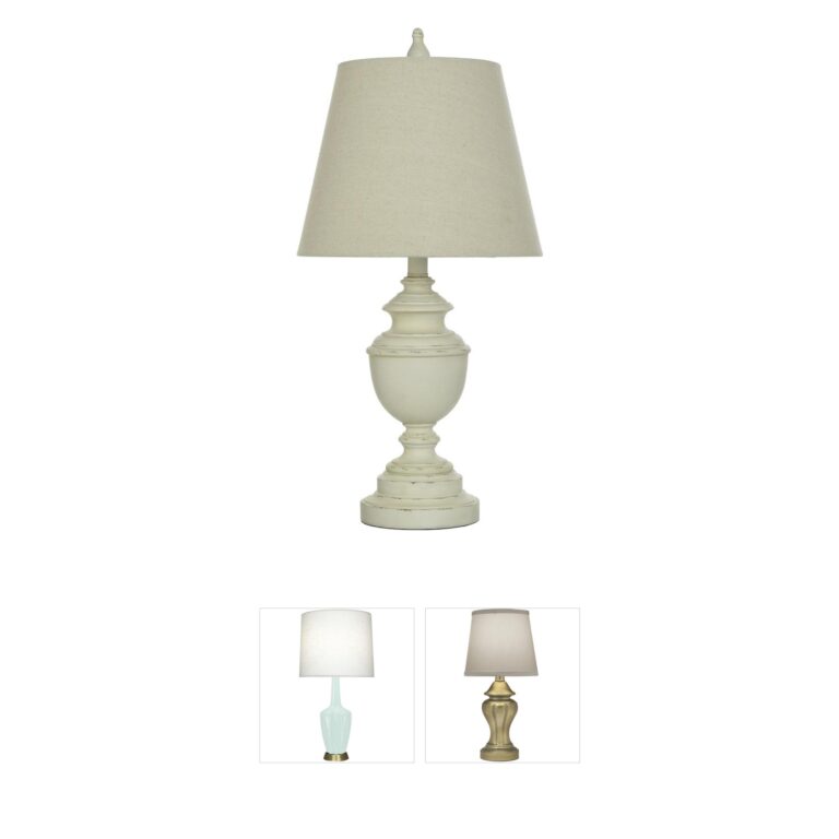 StyleCraft Signature Collection Distressed Cream Table Lamp