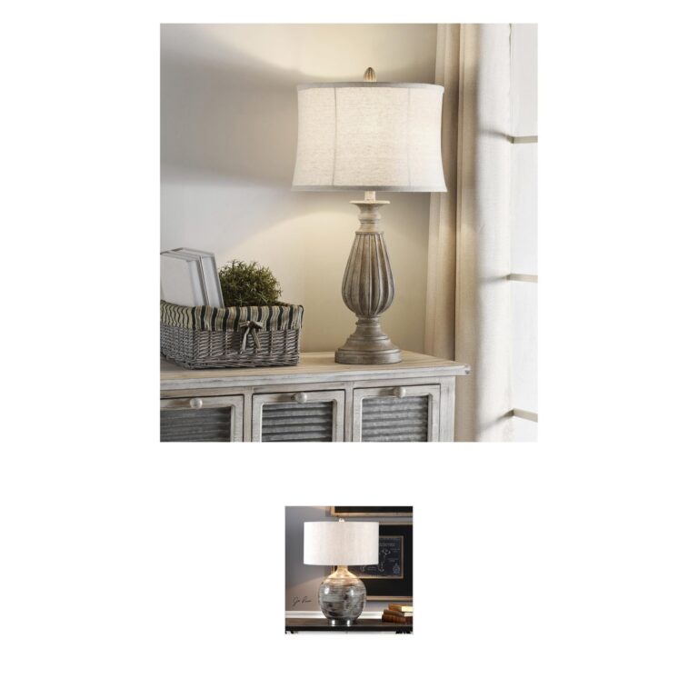 StyleCraft Home Collection Signature Handpainted Poly Resin and Crystal Table Lamp