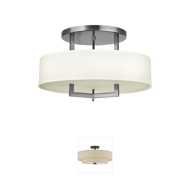 Hinkley Hampton Antique Nickel Semi-Flush Mount
