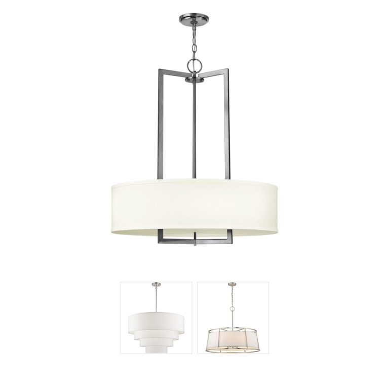 Hinkley Hampton Antique Nickel 3-Light Chandelier