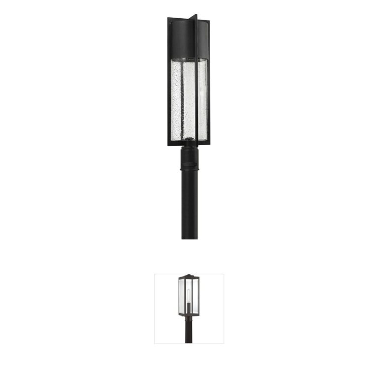 Hinkley Shelter Black Aluminum Post Light