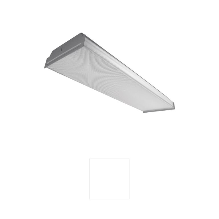 AFX Economy Narrow Wrap 24-Inch White Steel and Prismatic Acrylic Flush Mount