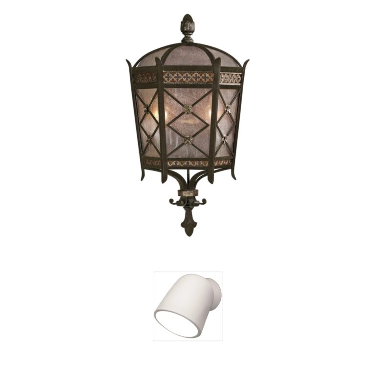 Fine Art Handcrafted Lighting Chateau Outdoor 22-Inch Bronze Outdoor Wall Sconce