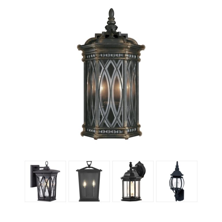Fine Art Warwickshire 21" Black Outdoor Wall Sconce